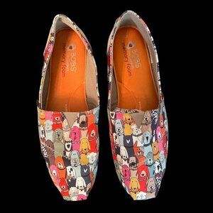 Bobs For Dogs Womens Multicolor Slip-On Shoes With Memory Foam Size 11